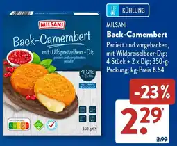 Aldi Süd MILSANI Back-Camembert Angebot