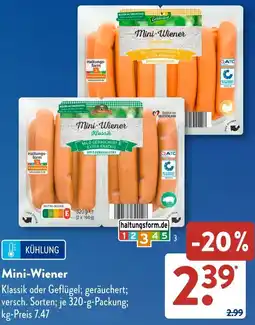 Aldi Süd Mini-Wiener Angebot