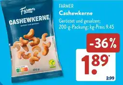 Aldi Süd FARMER Cashewkerne Angebot