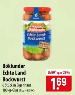 Famila Nord Ost Böklunder Echte Land-Bockwurst Angebot