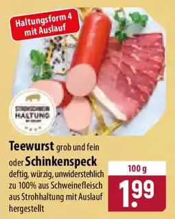 Famila Nord Ost Teewurst grob und fein oder Schinkenspeck Angebot