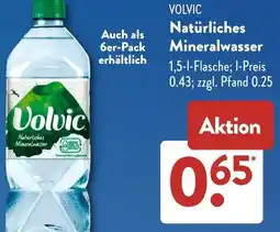 Aldi Süd VOLVIC Natürliches Mineralwasser Angebot