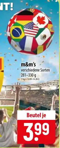 Famila Nord Ost m&m's verschiedene Sorten Angebot