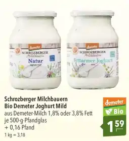 CITTI Markt Schrozberger Milchbauern Bio Demeter Joghurt Mild Angebot