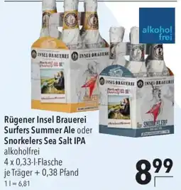 CITTI Markt Rügener Insel Brauerei Surfers Summer Ale oder Snorkelers Sea Salt IPA alkoholfrei Angebot