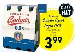 CITTI Markt Budweiser Budvar Lager 0,0% Angebot