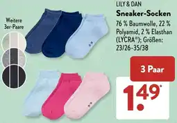 Aldi Süd LILY & DAN Sneaker-Socken Angebot