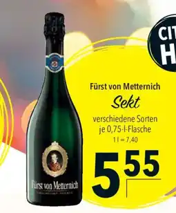 CITTI Markt Fürst von Metternich Sekt Angebot