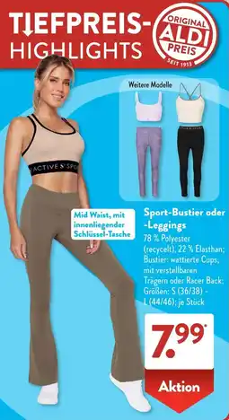 Aldi Süd Sport-Bustier oder Leggings Angebot