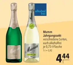 CITTI Markt Mumm Jahrgangssekt Angebot