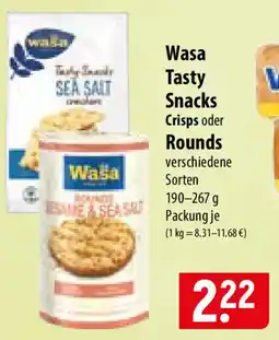 Famila Nord Ost Wasa Tasty Snacks Crisps oder Rounds Angebot