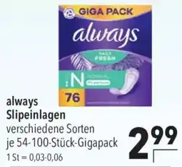 CITTI Markt always Slipeinlagen Angebot