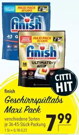 CITTI Markt finish Geschirrspültabs Maxi Pack Angebot