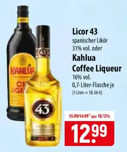 Famila Nord Ost Licor 43 oder Kahlua Coffee Liqueur Angebot