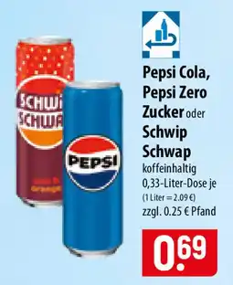Famila Nord Ost Pepsi Cola, Pepsi Zero Zucker oder Schwip Schwap Angebot