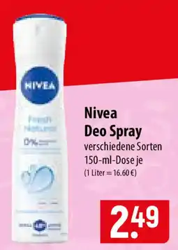 Famila Nord Ost Nivea Deo Spray Angebot