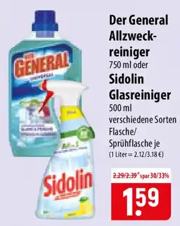 Famila Nord Ost Der General Allzweckreiniger oder Sidolin Glasreiniger Angebot