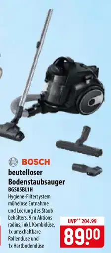 Famila Nord Ost BOSCH beutelloser Bodenstaubsauger BGS05BL1H Angebot