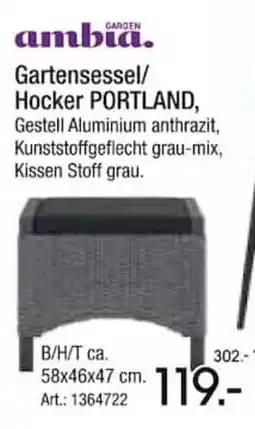 Zurbrüggen Gartensessel/Hocker PORTLAND Angebot
