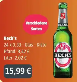 Getränkeland Mayer Beck's Angebot