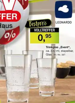 Möbel Inhofer Leonardo Trinkglas „Event“ Angebot
