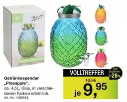 Möbel Inhofer Getränkespender "Pineapple" Angebot