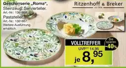 Möbel Inhofer Geschirrserie „Roma“, Steinzeug. Servierteller. Ritzenhoff & Breker Angebot