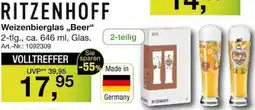 Möbel Inhofer RITZENHOFF Weizenbierglas „Beer“ Angebot