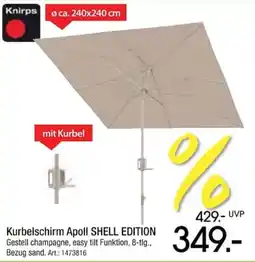 Zurbrüggen Knirps Kurbelschirm Apoll SHELL EDITION Angebot