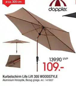 Zurbrüggen doppler Kurbelschirm Life Lift 305 WOODSTYLE Angebot