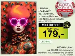 Möbel Inhofer LED-Bild „Red Lady“ Angebot