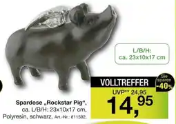 Möbel Inhofer Spardose „Rockstar Pig“ Angebot
