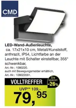 Möbel Inhofer CMD LED-Wand-Außenleuchte Angebot