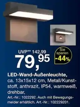 Möbel Inhofer LED-Wand-Außenleuchte Angebot