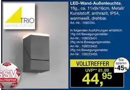 Möbel Inhofer LED-Wand-Außenleuchte TRIO Angebot