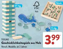 Aldi Süd TOYLINO Geschicklichkeitsspiele aus Holz Angebot