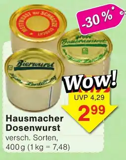 Wiglo Wunderland Hausmacher Dosenwurst Angebot