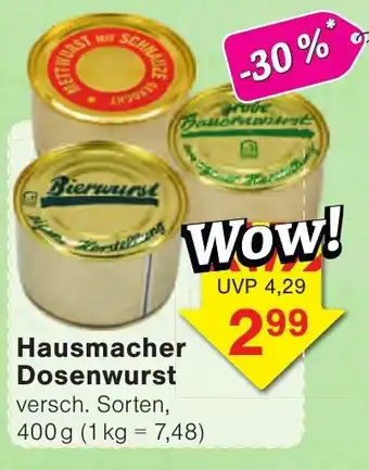 Wiglo Wunderland Hausmacher Dosenwurst Angebot