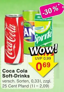 Wiglo Wunderland Coca Cola Soft-Drinks Angebot