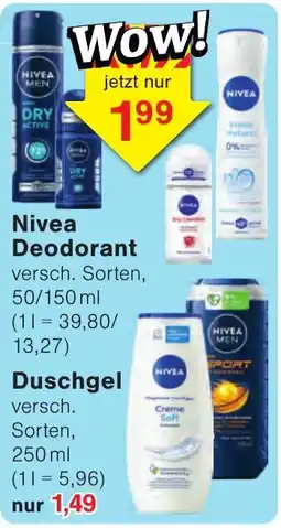 Wiglo Wunderland Nivea Deodorant Angebot