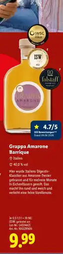 Lidl Grappa Amarone Barrique Angebot