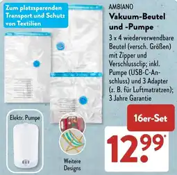 Aldi Süd AMBIANO Vakuum-Beutel und Pumpe Angebot