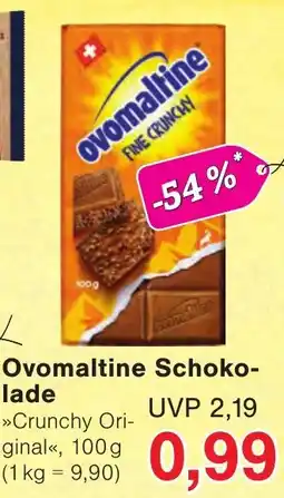 Wiglo Wunderland Ovomaltine Schokolade »Crunchy Original« Angebot