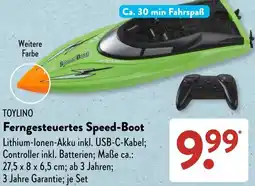 Aldi Süd TOYLINO Ferngesteuertes Speed-Boot Angebot