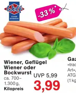 Wiglo Wunderland Wolf Wiener, Geflügel Wiener oder Bockwurst Angebot