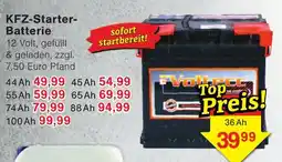Wiglo Wunderland KFZ-Starter-Batterie Voltecc Angebot