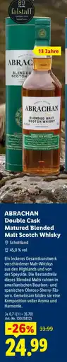 Lidl ABRACHAN Double Cask Matured Blended Malt Scotch Whisky Angebot