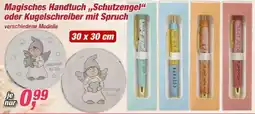 Posten Börse Magisches Handtuch Schutzengel oder Kugelschreiber mit Spruch Angebot