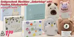 Posten Börse Geldgeschenk Musikbox „Geburtstag“ oder Positive Häkelkartoffel Angebot