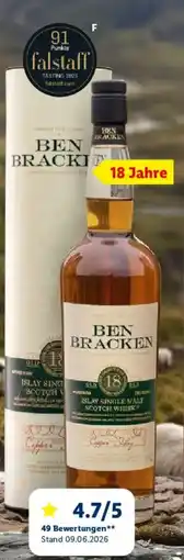 Lidl Ben Bracken Islay Single Malt Scotch Whisky Angebot